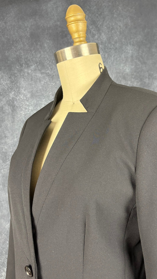 Blazer classique lavable marine-noir Tristan, taille 6. Vue de l'encolure.