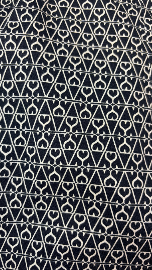 Pantalon à motifs en doux coton Oui, taille 4. Vue de près du tissu.