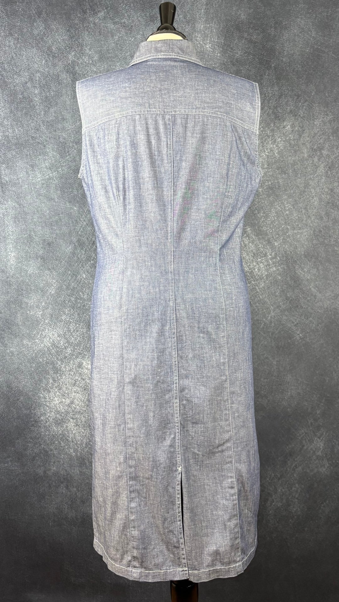 Robe chemisier sans manches style jeans Part Two, taille 10 (m). Vue de dos.