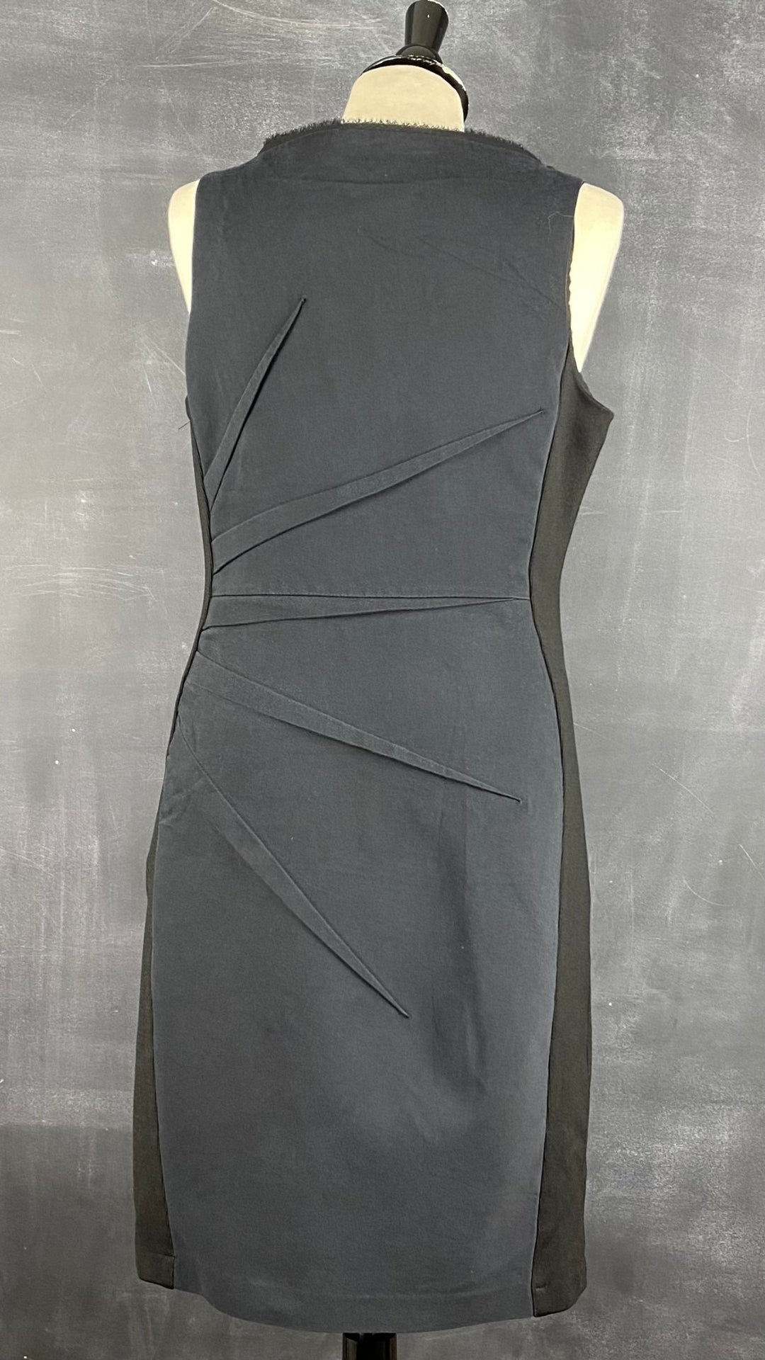 Robe détails plissés et panneaux extensibles sur les côtés Iris Setlakwe, taille 10. Vue de dos.