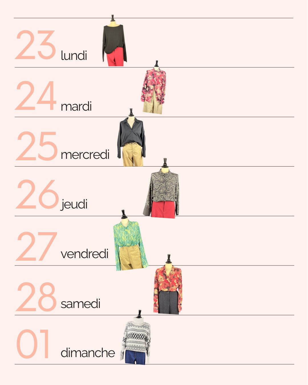 Une semaine de looks pour t'inspirer!