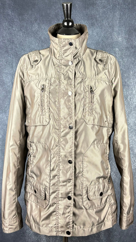 Manteau taupe Tristan, taille xl (large). Vue de face.