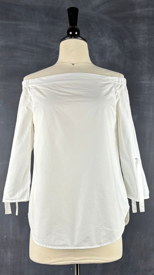 Blouse en coton à épaules dégagées Babaton, taille xxs. Vue de face.