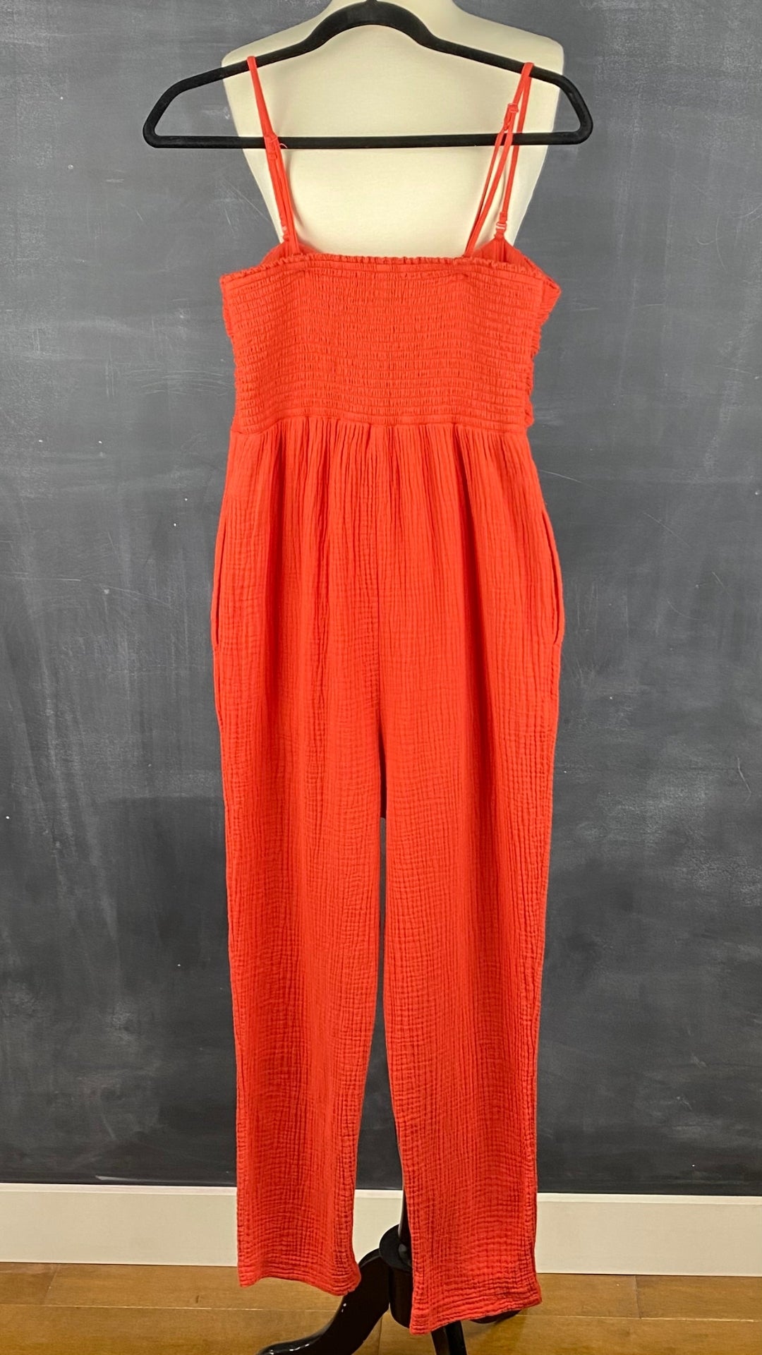 Combinaison longue gaufrée orangée