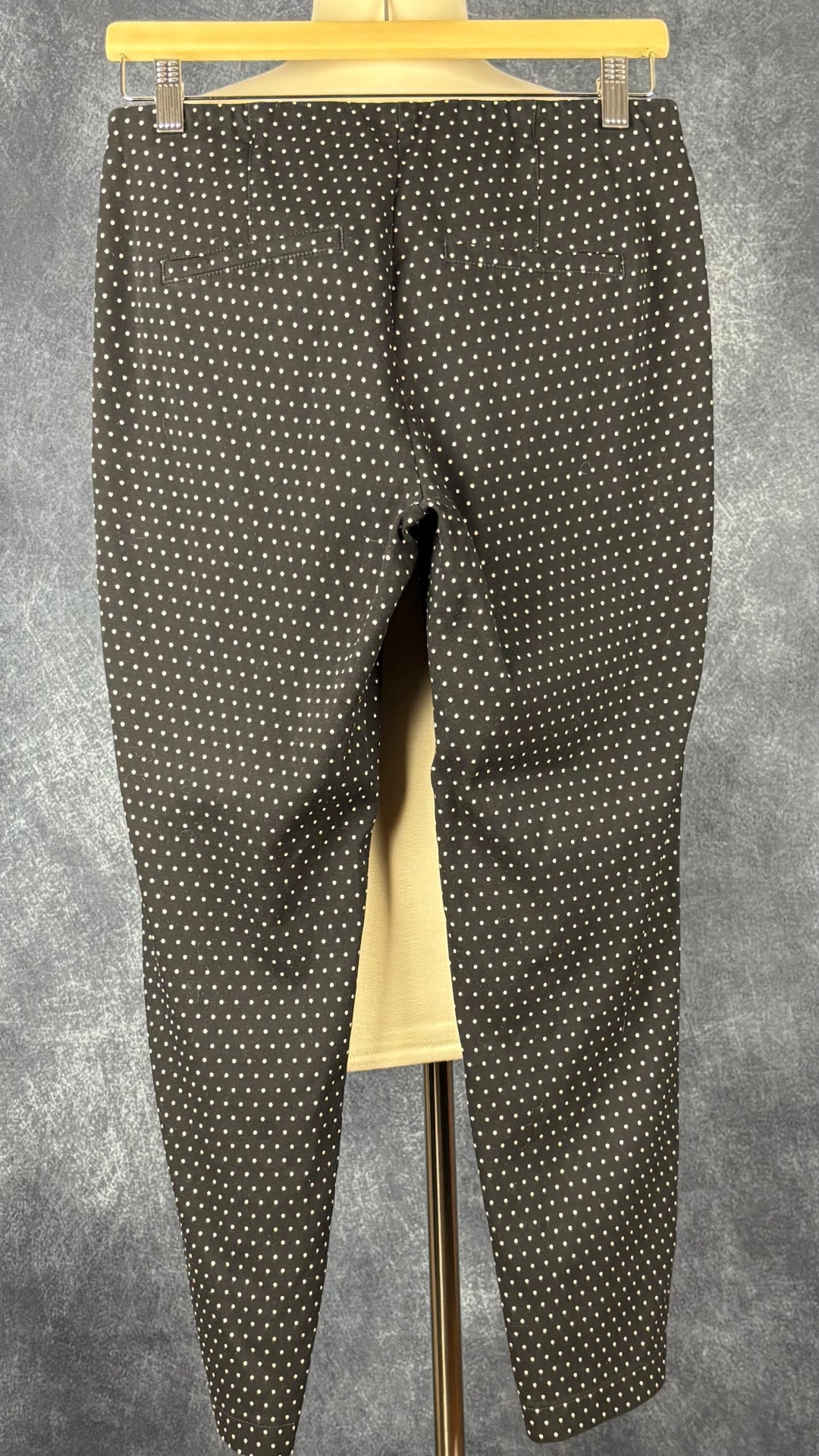 Pantalon ajusté extensible à pois Cambio, taille estimée à small. Vue de dos.