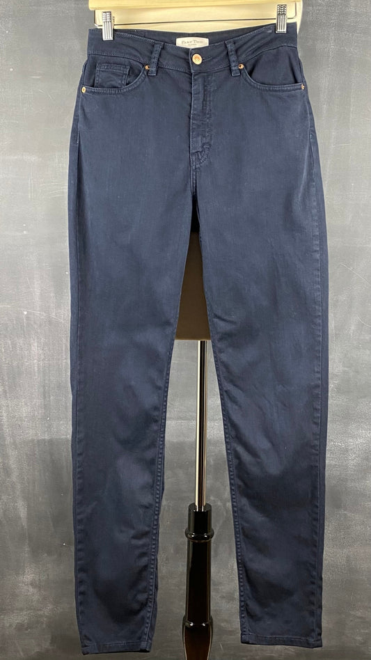 Pantalon denim marine ajusté Part Two, taille 28-29. Vue de face.