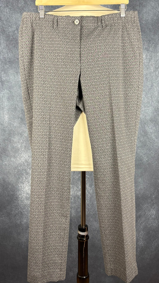 Pantalon extensible à motifs ton sur ton Samoon by Gerry Weber taille 16 (46). Vue de face.