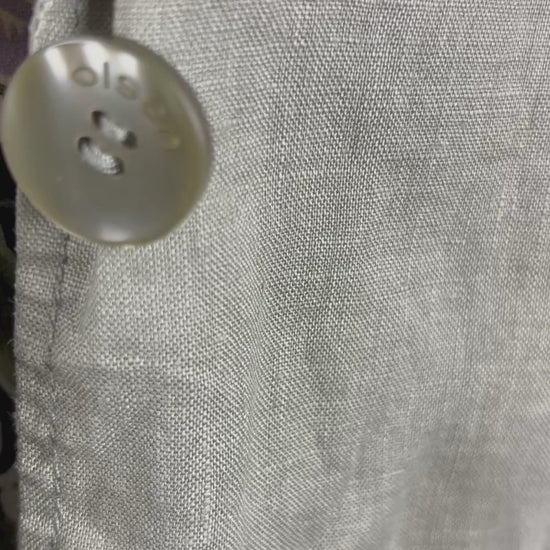 Blazer en lin décontracté olive Olsen, taille 10 (m). Vue de la vidéo qui présente tous les détails de la robe.