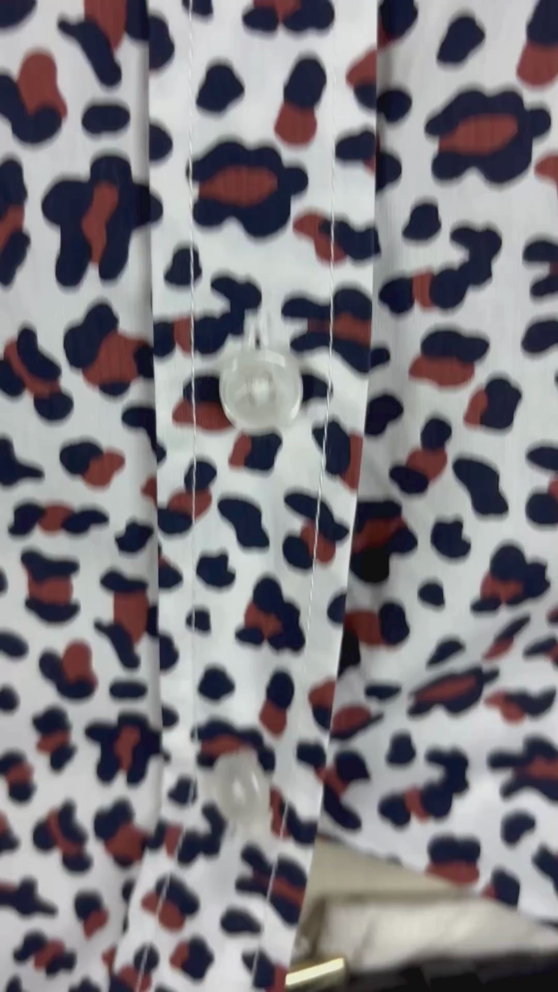 Chemisier à motifs animaliers en coton Boden, taille 6p. Vue de la vidéo qui présente tous les détails du chemisier.