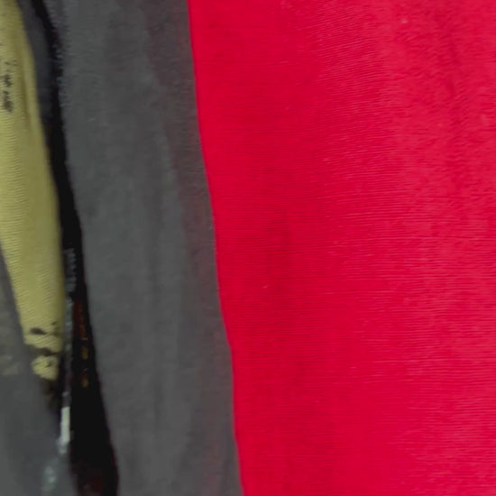 Ensemble jupe et camisole en mélange de lin rouge tomaté Gap, taille medium. Vue de la vidéo qui présente tous les détails de l'ensemble.