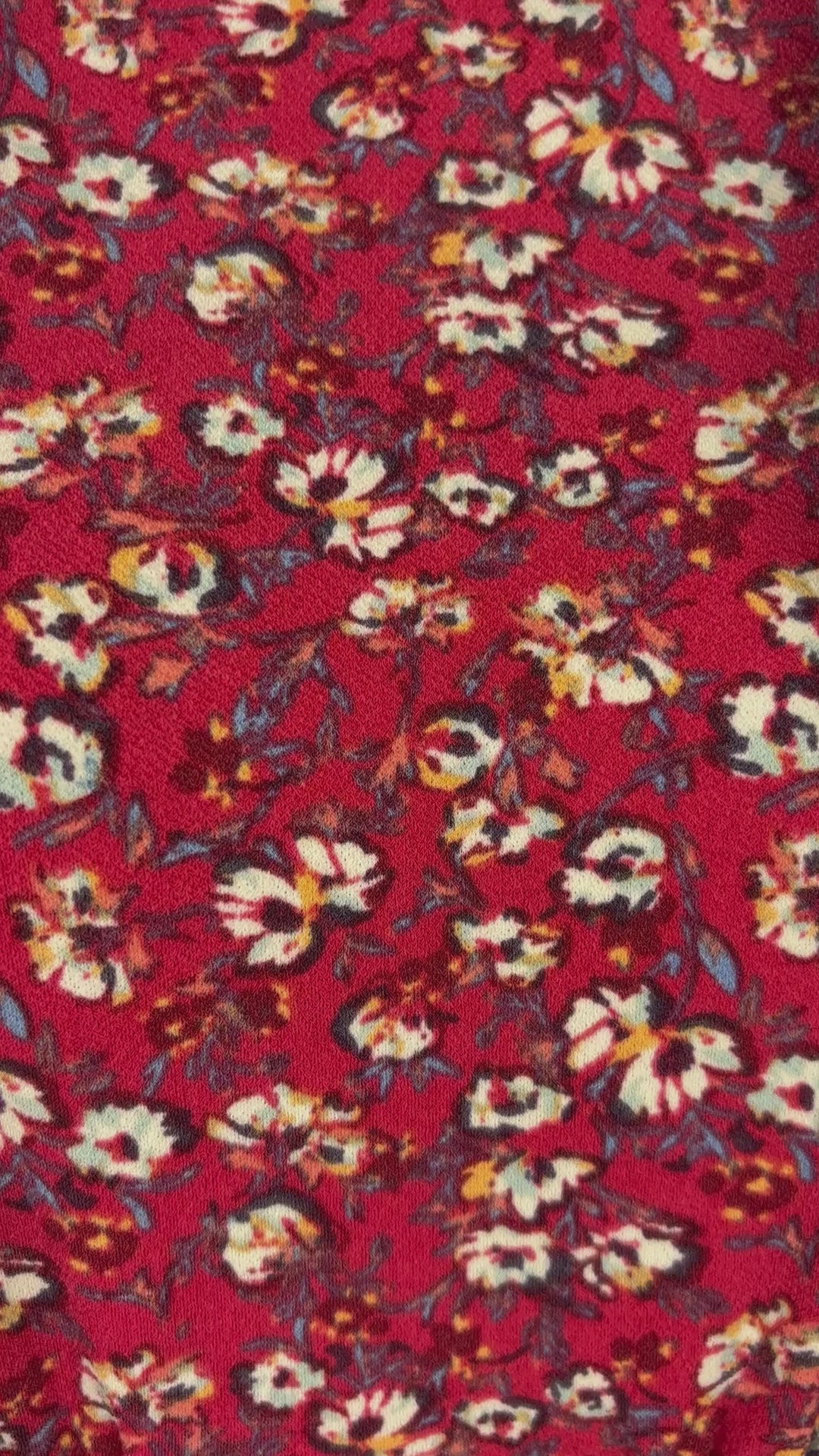 Robe rose melon à motif floral extensible, Free People, taille medium (qui fait aussi small). Vue de la vidéo qui présente tous les détails de la robe.