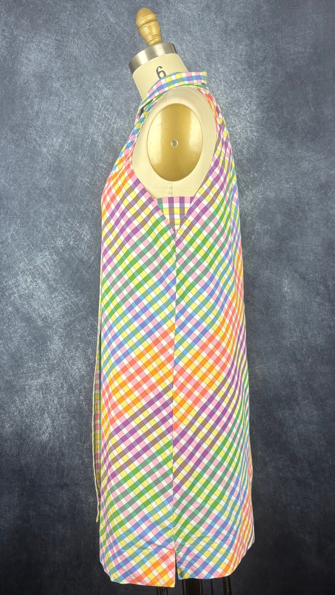 Robe bain de soleil colorée en coton J.Crew, taille 4 (s). Vue de côté.